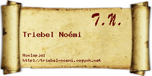 Triebel Noémi névjegykártya